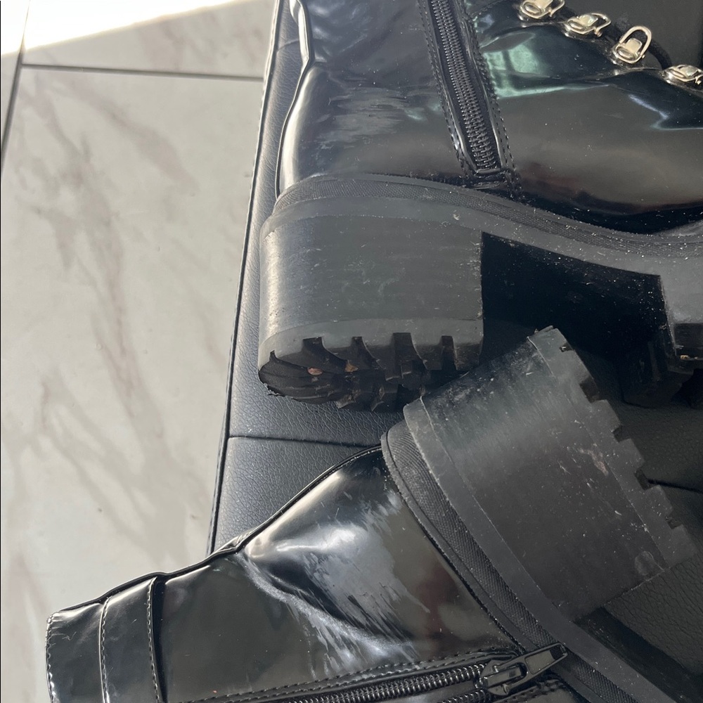 Jeffrey Campbell "Czech" Platform Combat Boots. PRE OWNED SIZE 9M - Picture 12 of 12